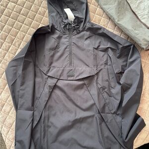 Adidas Men's Charcoal Windbreaker, Rain jacket